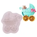 Baby stroller silicone fondant mold for DIY cake decorating and baking crafts - Stroller Style (50-1192-B)
