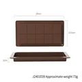 Brown 10-cavity rectangular silicone chocolate mold 25x13.5x2cm - 10-Cavity Rectangular Style (J2401039)