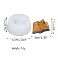 Moule en silicone pour cristaux DIY, poids de 26g avec des dimensions détaillées - Style de Petit Cristal (50-2075-D) / 50-2075-D / Blanc Translucide