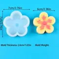 Cherry blossom flower silicone mold for DIY soap and candle with measurements - Cherry Blossom Style (50-3643-D) / 7x7x2.6cm
