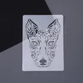 Intricate dog head painting stencil for creative DIY art projects and scrapbooking - Doberman (13)