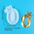 Detail of crown number 0 silicone mold with dimensions 7.2x5.2cm for DIY candles - Crown Number 0 (60-1477)