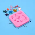 Baby themed pink silicone fondant mold for DIY cake decorating and pudding 8x8cm - Stroller Mix Style (50-237)