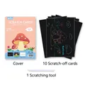 Juego de tarjetas de rascado DIY para niños tema hongo 10 hojas y bolígrafo - Juego de 10 hojas / Serie de Frutas