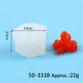 3D succulent silicone candle mold for DIY crafts, dimensions 3.9x2.5cm, weight 22g - 50-3338-D