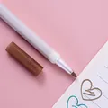 Rotulador metálico marrón con cuerpo blanco para dibujo creativo DIY y scrapbooking - Marrón