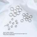 Anelli chiusi in rame argentato 6mm premium per la creazione professionale di gioielli fai da te - Anello di Giunzione Chiuso (Q86-7) / Piccolo 6mm (10 Pezzi/Confezione) / Oro bianco