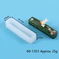 Detaillierte Abmessungen der Silikonform für DIY-Harzguss und Schmuckherstellung - 10.7cmx2.6cmx2.3cm