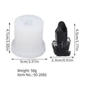 Moule en silicone pour créer des amas de cristaux avec mesures détaillées de hauteur et largeur - Style de Cluster de Minerai Cylindrique (50-2082-D) / 50-2082-D / Blanc Translucide