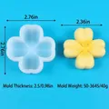 Four-leaf clover silicone mold dimensions for mooncake and candle making, 7x7x2.5cm. - Clover Style (50-3645-D) / 7x7x2.5cm