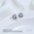 H-förmiger Perlenanhänger aus Edelstahl in Silber für DIY-Schmuckherstellung und Zubehör - Buchstabe H (H79-H) / 1 Stück / Stahlfarbe
