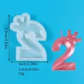 Detailed dimensions and weight of crown number 2 silicone mold for birthday candles - Crown Number 2 (60-1479)