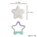 Vista detallada y dimensiones de un molde de silicona en forma de estrella para velas - Estilo Silueta Estrellada (60-1473) / 11.5x11.1cm