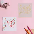 DIY hollow stencil for painting floral patterns and birds for scrapbooking projects - Spring Blossoms (56132)