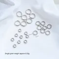 Anello di giunzione in rame argentato per gioielli fai-da-te, diametro 8 mm, finitura argento - Anello di Giunzione Chiuso (Q86-8) / Medio 8mm (10 Pezzi/Confezione) / Oro bianco