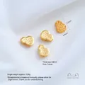 Handgefertigtes DIY-Schmuckzubehör 24K vergoldete Mini-Kürbis-Abstandshilfe mit feiner Textur - Eis-Crushed Kalebasse Abstandshalter Perle (Z568-2) / 1 Stück (9.0x6.8x3.0mm)