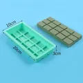 Moule à chocolat rectangulaire en silicone vert menthe à 6 cavités pour la pâtisserie - 12-Cavity Grid Style (J2401004-C) / Vert