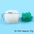 Succulent 3D silicone mold for DIY candles, aroma stones and plaster clay crafts - 50-3341-D