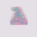 Pink and blue Christmas hat skin picking fidget toy filled with colorful sensory beads - Christmas Hat Style (JY-32D)