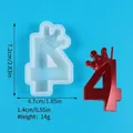 Crown number 4 silicone mold details with dimensions for birthday cake decorations - Crown Number 4 (60-1481)