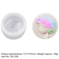 Silicone mold for DIY soap and chocolate making featuring a floral girl relief detail - Floral Girl Profile (50-1536-D) / White