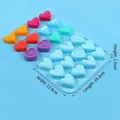 10-cavity light blue silicone heart mold for chocolate ice cube making with dimensions - 10-Cavity Style (J240929-B)