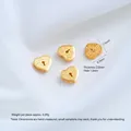 Hochwertige 24K vergoldete Herz-Zwischenperlen für DIY handgefertigten Schmuck - Glänzende Hohle Herz Abstandshalter Perle (Z568-3) / 1 Stück (8.3x7.5x2.8mm)