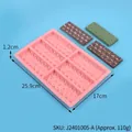 Moule en silicone rectangulaire à 6 cavités pour chocolat Dubaï rose à motifs - 6-Cavity Geometric Style (J2401005-A) / Rose
