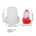 Moule en silicone pour cristal DIY en résine avec dimensions et détails de poids - Style de Cristal Cylindrique (50-2084-D) / 50-2084-D / Blanc Translucide