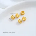 Handgemaakte vergulde Boeddhistische mantra-tussenkralen voor DIY-sieradenaccessoires - Zes-Lettergrepige Mantra Afstandhouder (T407-2) / 1 Stuk (5.6mm)