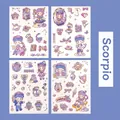 Süße Skorpion Sternzeichen Aufkleber für Scrapbooking und DIY, 4-Blatt-Set - Skorpion / 4 Stück