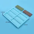 Moule à chocolat en silicone bleu à 6 cavités avec motif de diamant géométrique pour pâtisserie - 6-Cavity Geometric Style (J2401005-B) / Bleu