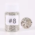 Close-up of silver crushed glass stones #8 for DIY resin art and crafts decoration - #8 Glass Gravel D157108