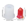 Moule en silicone pour grappes de cristaux DIY avec dimensions et données de poids - Style de Cluster de Cristal Rouge (50-2083-D) / 50-2083-D