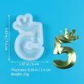 Detailed dimensions of crown number 5 silicone mold for DIY candles and chocolates - Crown Number 5 (60-1482)