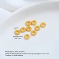 Premium vergulde koperen kraal afstandhouders voor handgemaakte DIY-sieraden maken - Tandwiel Kant Afstandhouder (T407-3) / 1 Stuk (5.5mm)