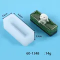 Rechteckige Silikonform für DIY-Harz-Ornamente, Maße: 6,6 x 2,6 x 2,3 cm, ca. 14g - Rechteckform (60-1348) / 6.6cmx2.6cmx2.3cm