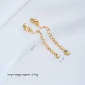 66mm χρυσή αλυσίδα επέκτασης από ανοξείδωτο ατσάλι με κούμπωμα καβουράκι για κοσμήματα DIY - Στυλ Μικρό 3D Οβάλ (H69-9b)