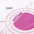 Clear textured acrylic rolling pin for fondant embossing with diamond pattern detail - Diamond Pattern Style (52007)