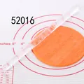 Detailed macro view of floral pattern embossed on orange fondant using acrylic rolling pin - Floral Botanical Pattern (52016)