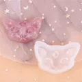 Three-eyed cat head silicone mold for DIY resin casting, epoxy crafts and car ornament making - Three-Eyed Cat Head / 60-138