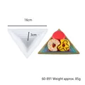 Triangle silicone tray mold for DIY resin crafts, 16cm width, weight approx 85g - Nested Triangle Style (60-891)