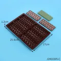 Moule professionnel en silicone rectangulaire à 6 cavités pour chocolat de Dubaï - 6-Cavity Geometric Style (J2401005-C) / Café