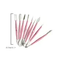 Set di 10 strumenti per modellare il fondente rosa per torte e argilla professionale - Gruppo di Strumenti di Modellazione Rosa E Bianco (74078) / Confezione da 9 Pezzi