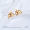 Exquisite 14K gold plated fountain pendant accessory with zircons for DIY jewelry craft - 1 Piece/Pack / Zirconia Fountain Style (G980-7)