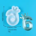 Silicone crown number 6 mold for birthday party cake and candle decoration with sizes - Crown Number 6 (60-1483)