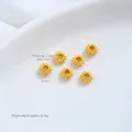 Prachtige vergulde lotusbloem afstandskralen voor doe-het-zelf sieraden maken hobby - Pompoen Afstandhouder (T407-4) / 1 Stuk (4.6mm)