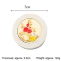 Round floral pattern silicone mold for DIY soap, chocolate, and candle making, 7cm - Relief Floral Style (50-776-B) / Gray