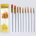 10-piece professional nylon artist paint brush set for watercolor and acrylic painting - White / 10 Piece Set