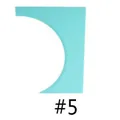 Style 5 turquoise plastic cream scraper tool for DIY cake decorating and baking - Semi-Circular Arc Style (5#58023-5) / Mint Green